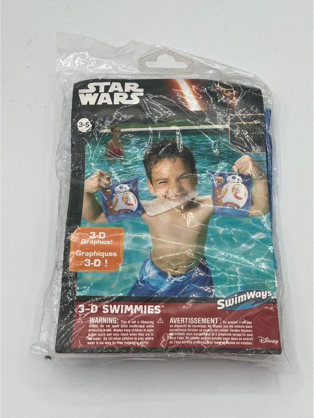 Swimways 3-D Swimmies Star Wars BB-8 Floating Arm Bands ages 3-5